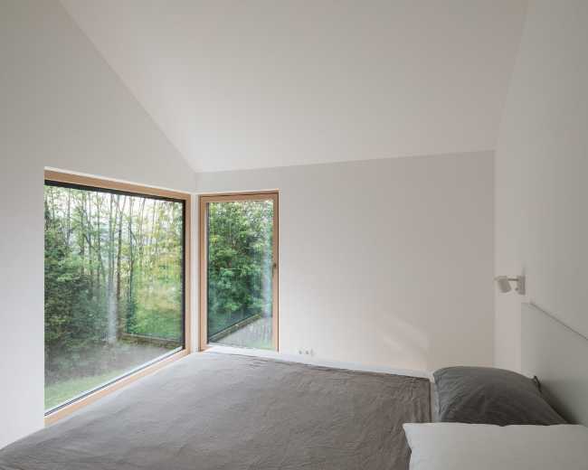 The mountain house, the house which frames the Alps sights