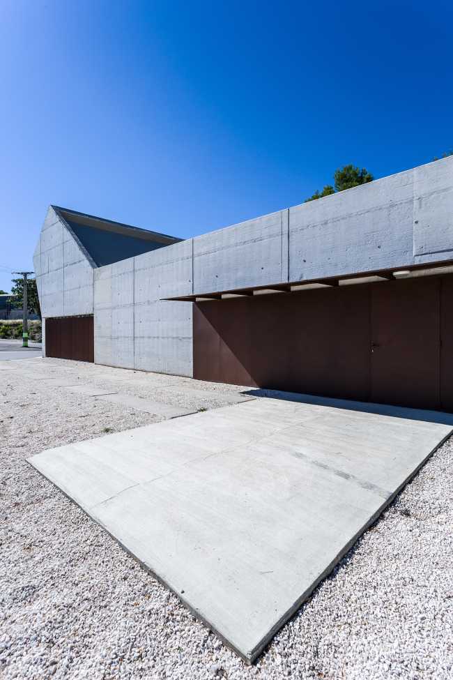 The emblematic Tanatorium for greeting the dead caressed by a mystical light