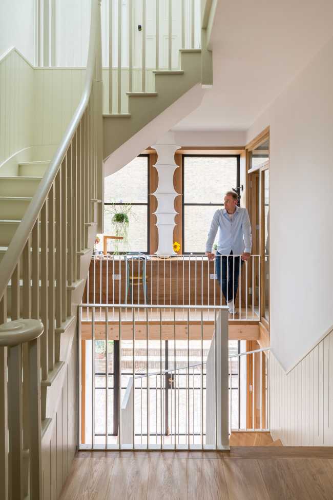 A new stairwell brightens up and adds light to an old property