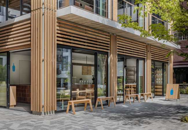 Blue Bottle Coffee Shibuya, design intérieur minimaliste et relaxant