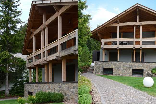 Una “capanna da sogno” inserita nello splendido paesaggio alpino. Chalet in pietra progettato nel pieno rispetto del genius loci