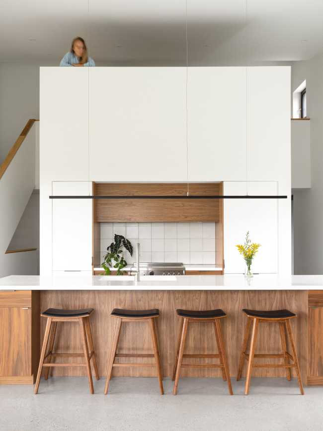 Una silhoutte presa in prestito dal vocabolario degli edifici rurali del New England: Saltbox Passive House