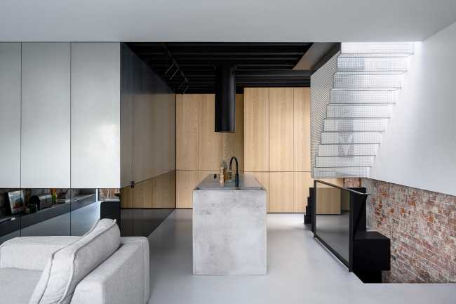 Amsterdam loft, volumi architettonici minimal