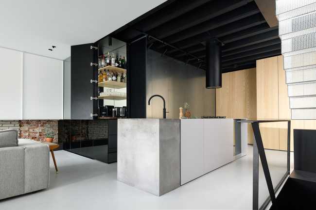 Amsterdam loft, volumi architettonici minimal