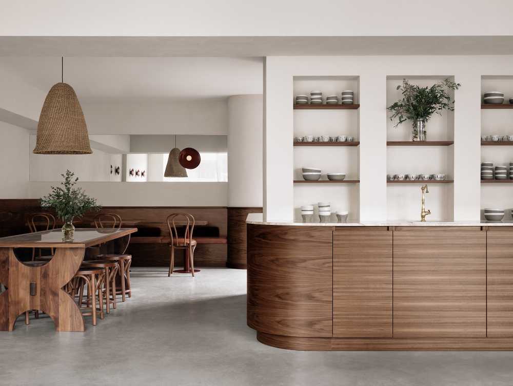 Café Chez Teta, a coffee shop with a minimal design like grandma's house