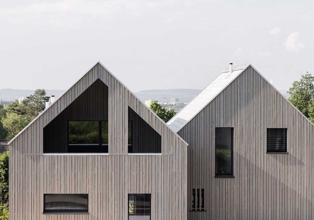 Una estructura, dos viviendas, diseño minimalista y elegante