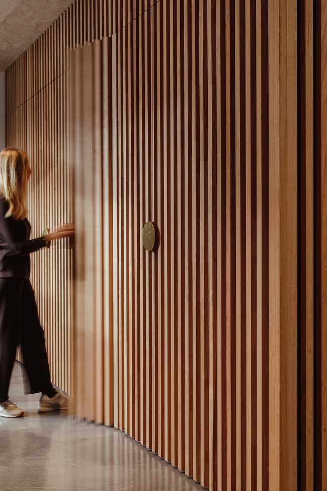 The warmth of the timber welcomes the ERA Planning & Enviroments team to its new office