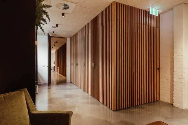 The warmth of the timber welcomes the ERA Planning & Enviroments team to its new office