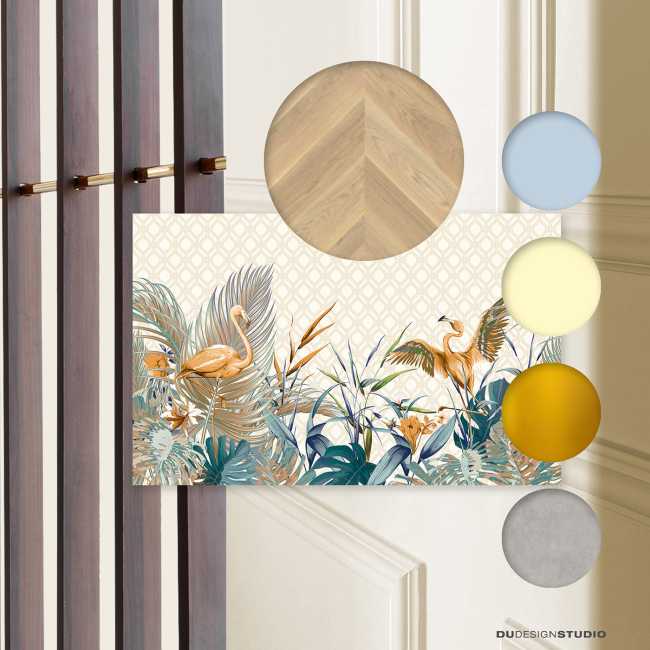 Revival des années 1960 pour le design du magasin Reve : boutique de mode habillée de bois, d'or et de couleurs pastel