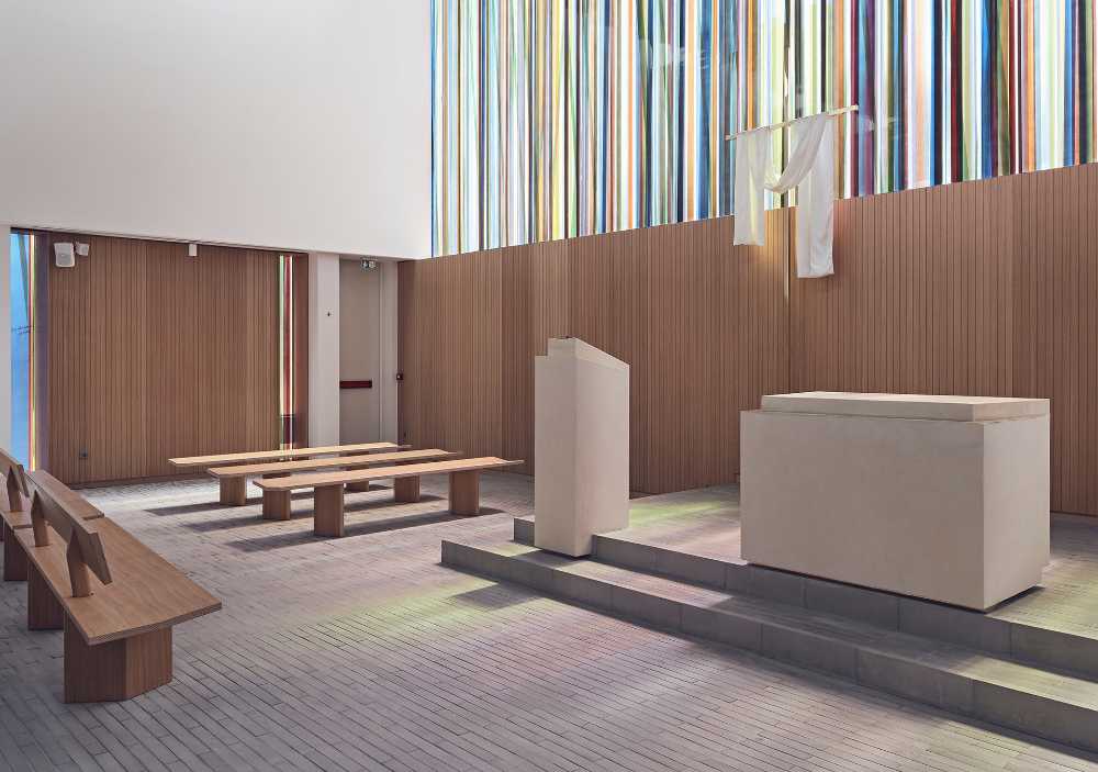 The timeless symbolism and abstraction are invoked in S. Joseph's Church