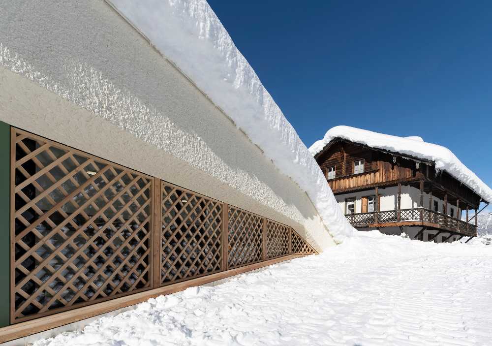 Bistro Bergsteiger e la sua composizione in equilibrio con il paesaggio