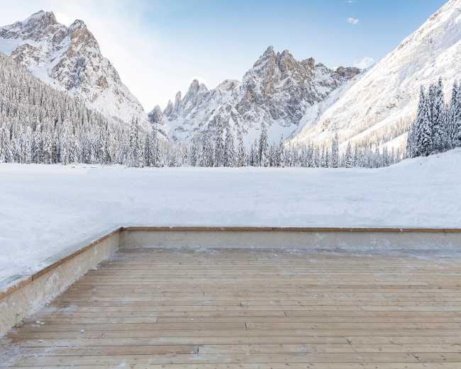 Bistro Bergsteiger y su composición en equilibrio con el paisaje