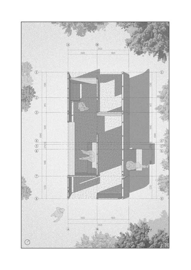 A wood pavilion as an experiment for an archetypal space