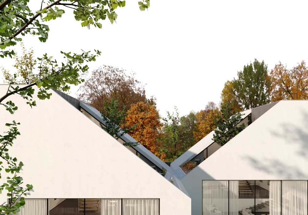 Two artists' villa that combines both closeness and privacy