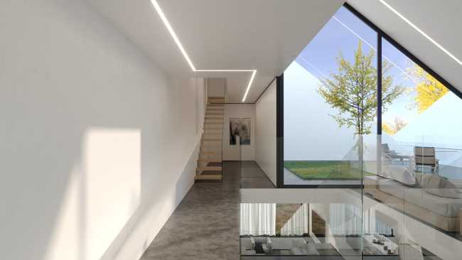 Two artists' villa that combines both closeness and privacy