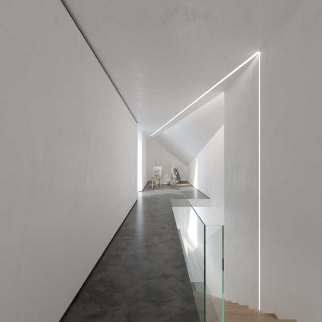 Two artists' villa that combines both closeness and privacy