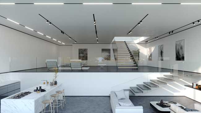 Two artists' villa that combines both closeness and privacy