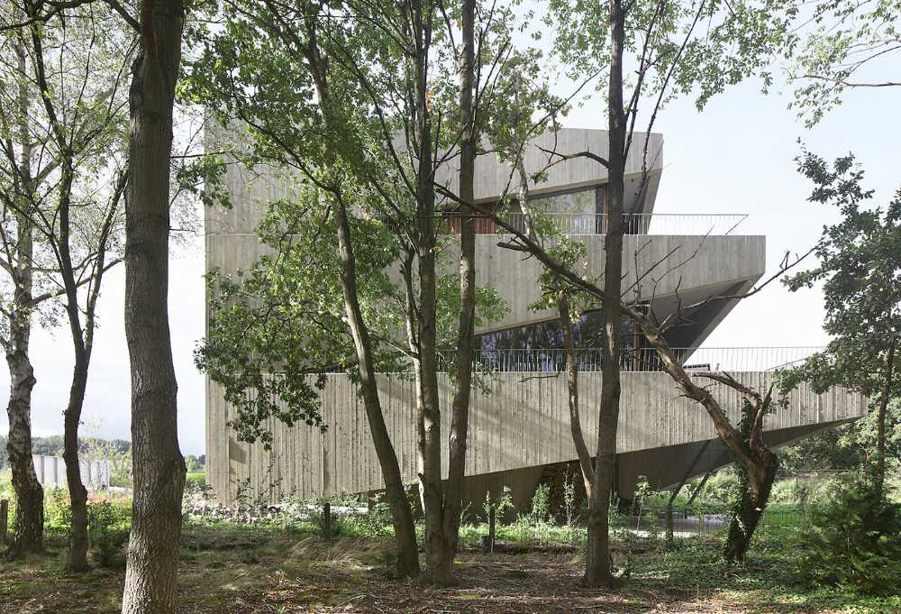 A playful facade of asymmetrical canopies for the N-DP House