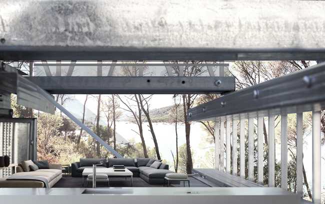 Una cascada de espacios acomodados a lo largo de la pendiente para la Zig Zag House