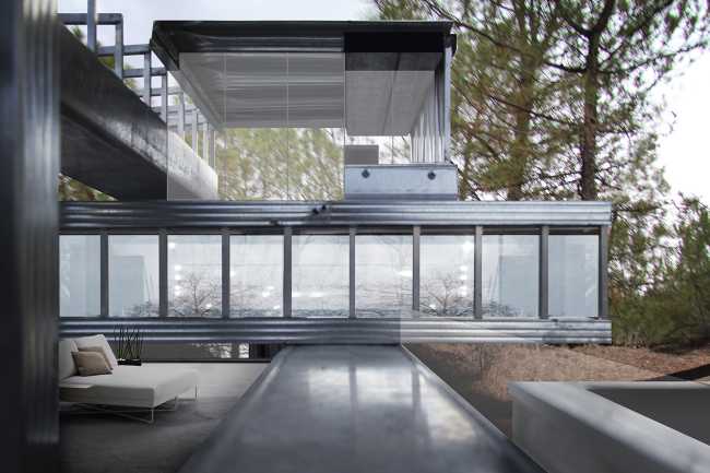 Una cascada de espacios acomodados a lo largo de la pendiente para la Zig Zag House