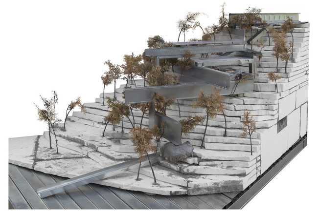 Una cascada de espacios acomodados a lo largo de la pendiente para la Zig Zag House