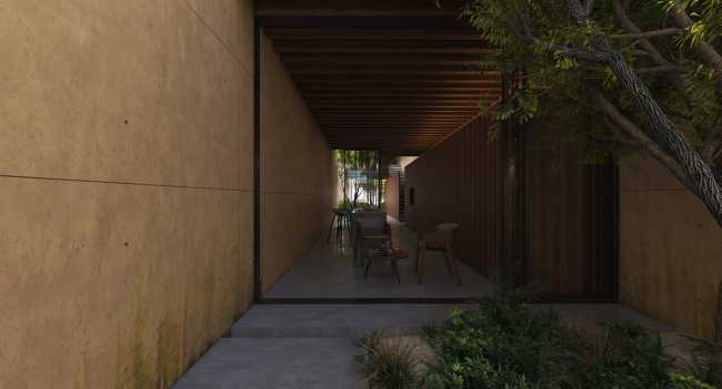 3 patios, 4 metros, 3 volúmenes: Casa 3 Patios