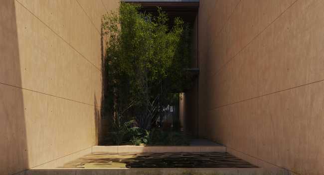 3 patios, 4 metros, 3 volúmenes: Casa 3 Patios