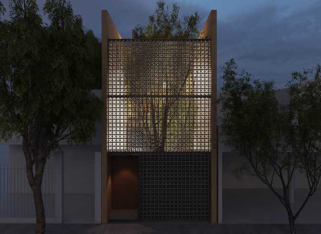 3 patios, 4 metros, 3 volúmenes: Casa 3 Patios