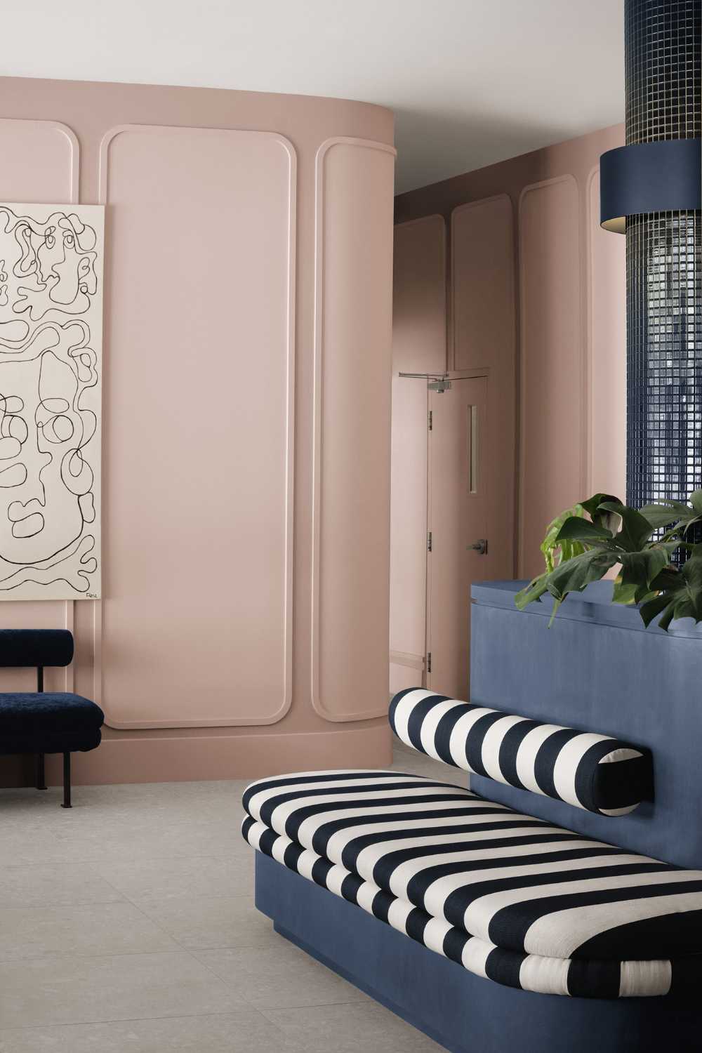 New lobby for Plaza Hutchison: an extravagant mood board welcomes young university students to their residence