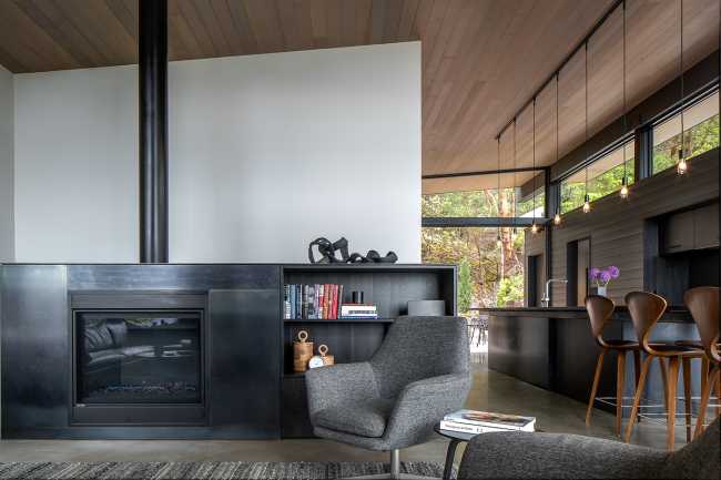 La vida que se ancla a una roca existente en Buck Mountain Cabin