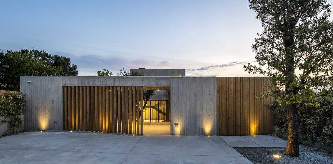 A house in Nigran, Spain. The architecture seen as