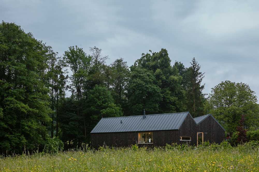 New construction of a single-family home with in-law suite made of wood intended to be self-built