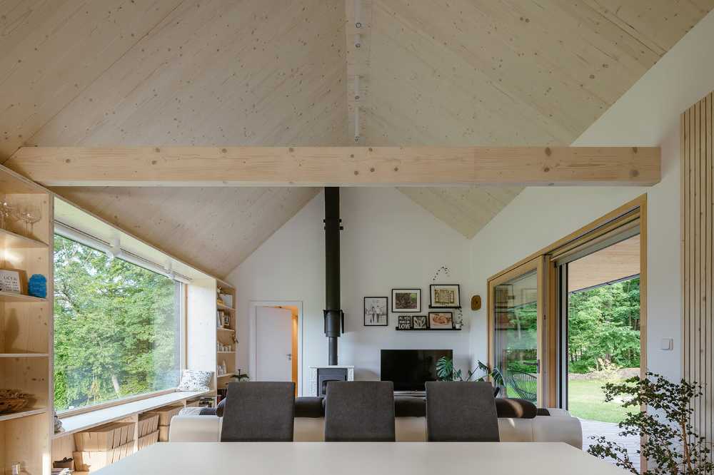 New construction of a single-family home with in-law suite made of wood intended to be self-built