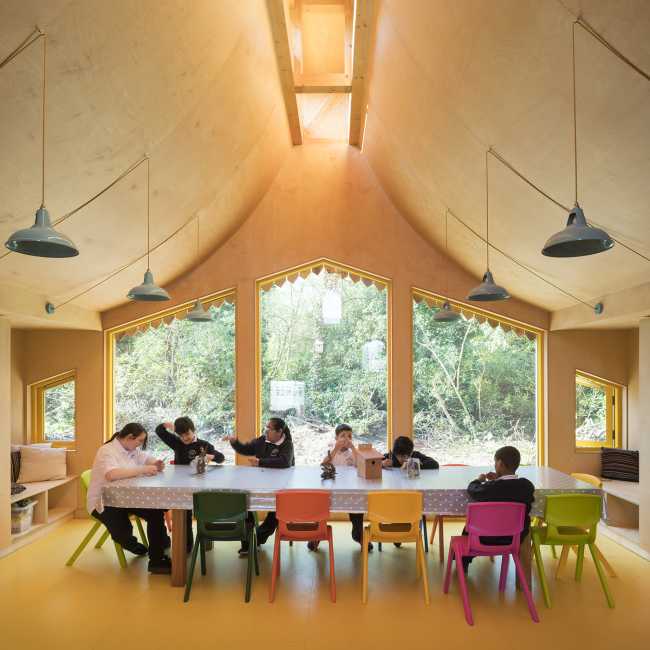 Woodland Classrooms, portals between the familiar territory of the school and the mysterious world of the forest