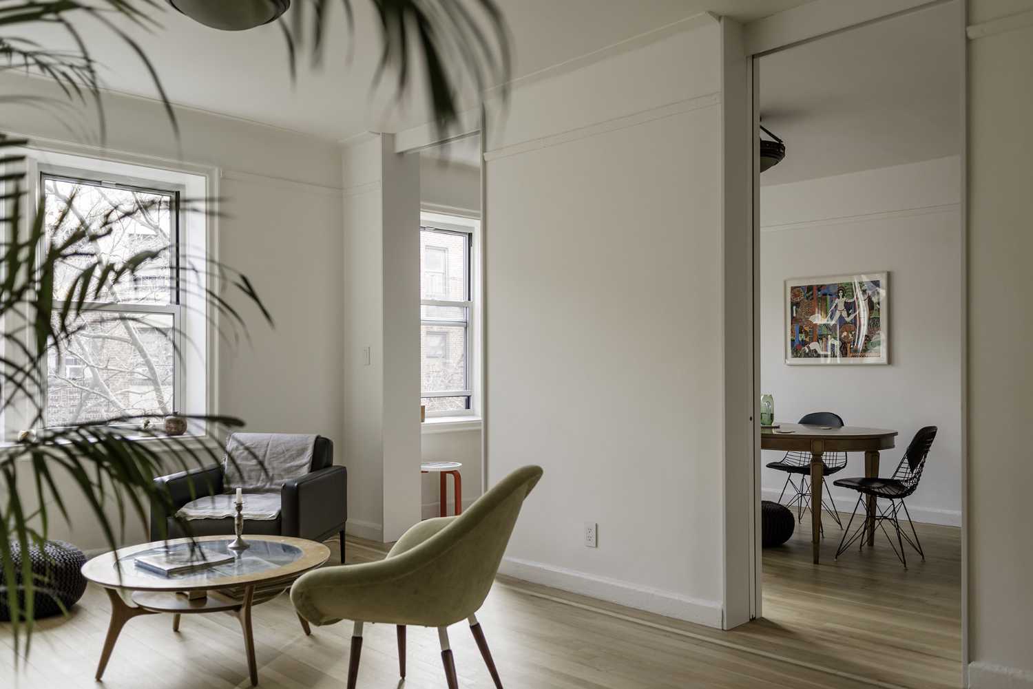 Reestructuración del interior de un apartamento en Nueva York. Restauración de los elementos originales de los años 30 y nuevo concepto espacial