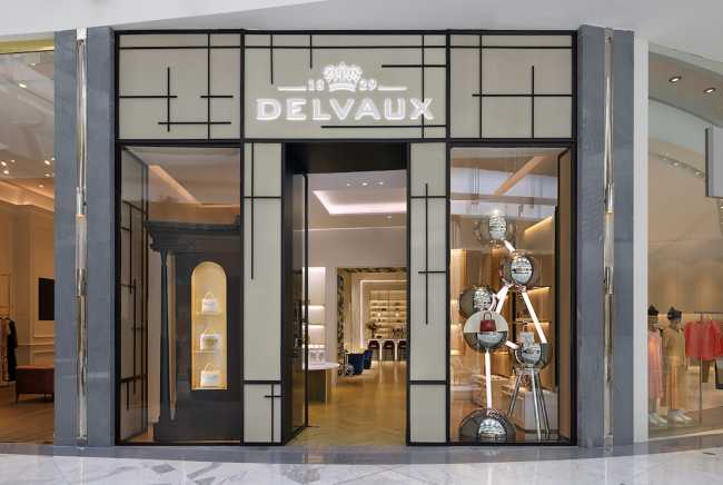A new Delvaux boutique in the Dubai Mall. The iconic leather goods land in the Middle East with an unprecedented aesthetic of elegance