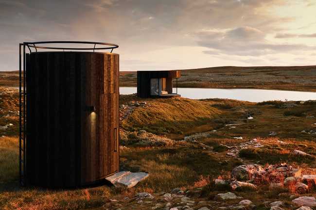 Elegant and minimal design in the middle of nature: LumiPod Sauna