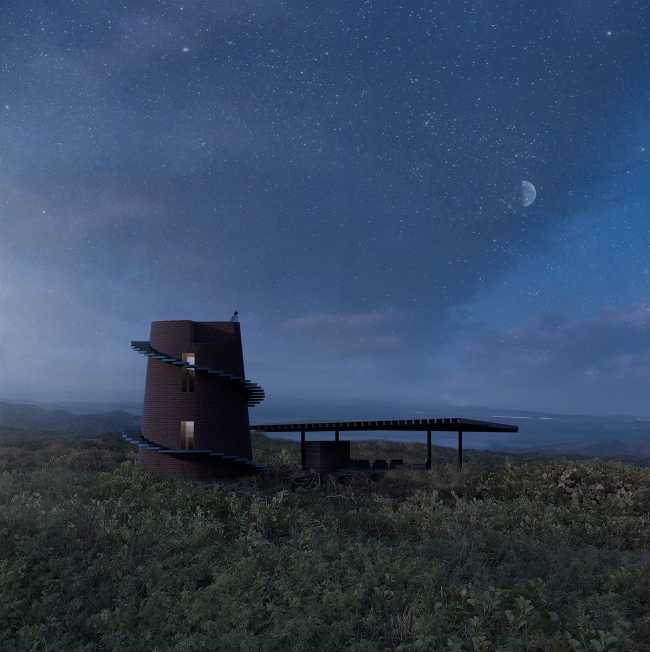 Confined spaces and open up platforms, the preservation of and exposure to the landscape. The exploration of a primitive and essential architecture