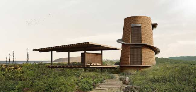 Confined spaces and open up platforms, the preservation of and exposure to the landscape. The exploration of a primitive and essential architecture