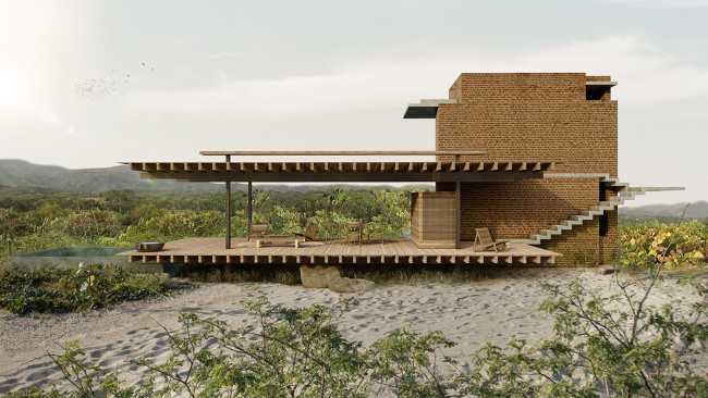 Confined spaces and open up platforms, the preservation of and exposure to the landscape. The exploration of a primitive and essential architecture