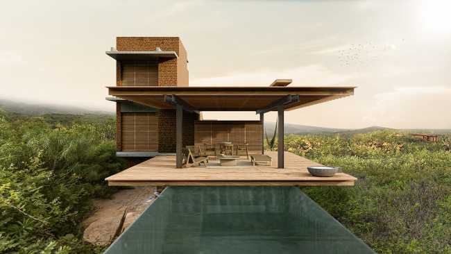 Confined spaces and open up platforms, the preservation of and exposure to the landscape. The exploration of a primitive and essential architecture