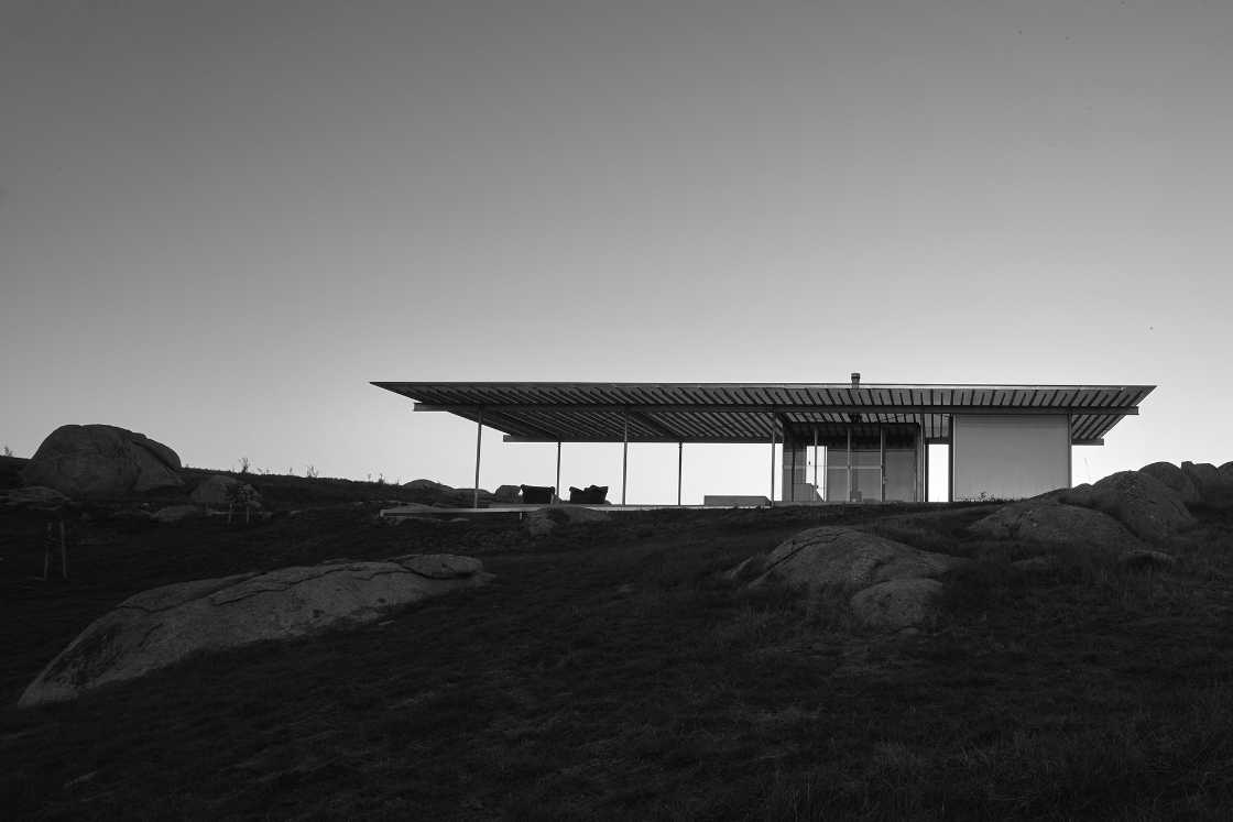 Shelter among Australian rocks. Bright light and poetic space