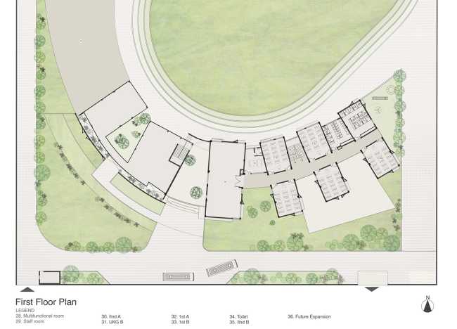 St Martha Bethany Vidyalaya School Fase 1, el envoltorio constructivo ideal para el contexto.