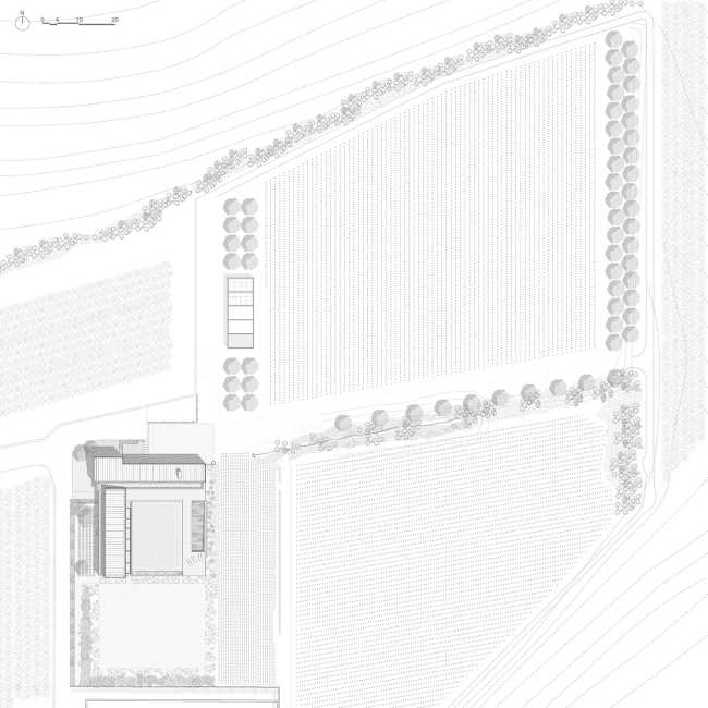 The farming landscape of Bassano del Grappa embraces the new country house
