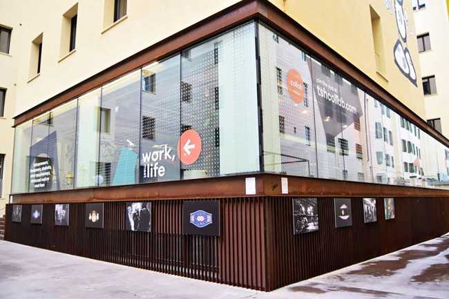 Espacio personalizado para TSH Collab en Florencia. Un centro creativo dedicado al coworking en un clima internacional e innovador