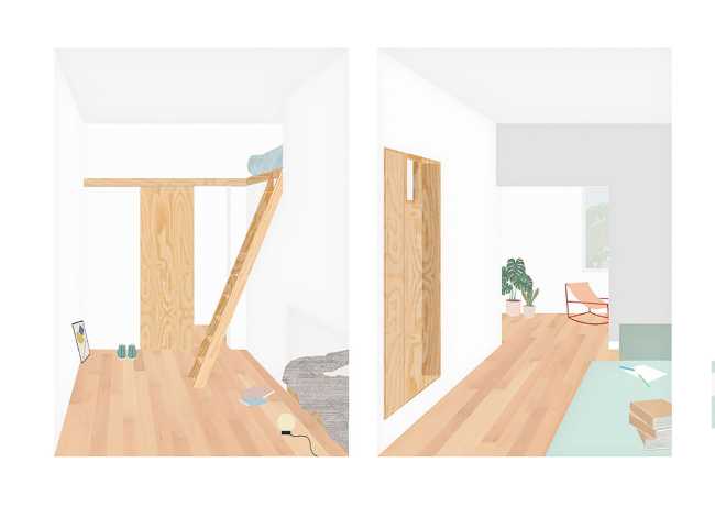 A super space optimization with a flexible layout. RENOVATING Michelet apartment in Paris