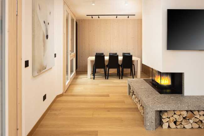 The restyling of WRC House. An elegant style revamped with bold material touches