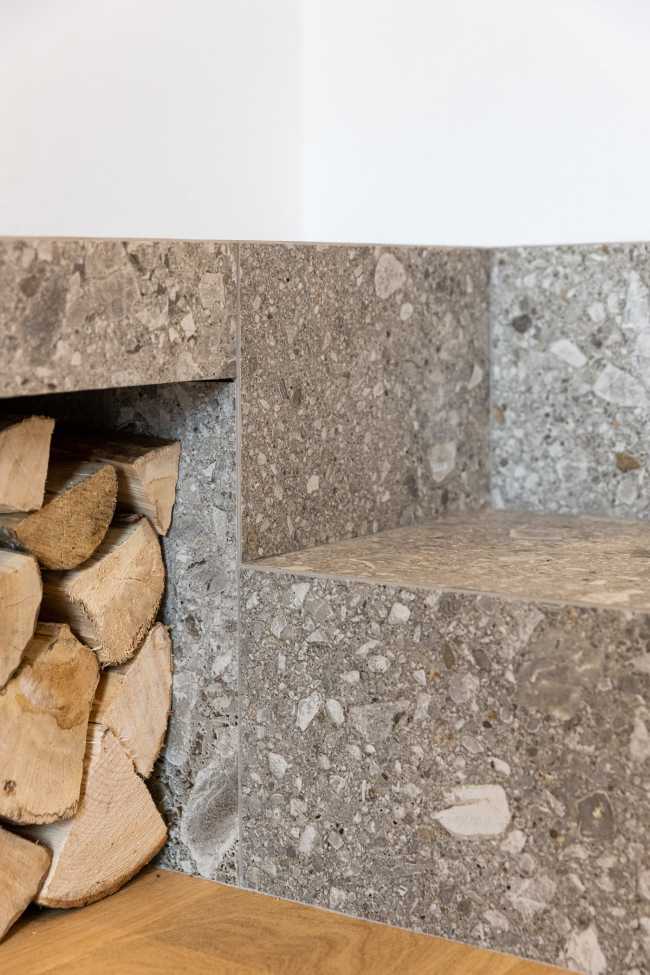 The restyling of WRC House. An elegant style revamped with bold material touches