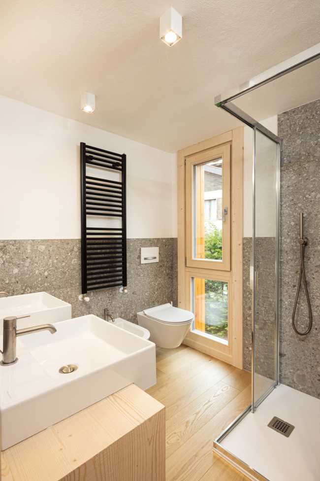 The restyling of WRC House. An elegant style revamped with bold material touches