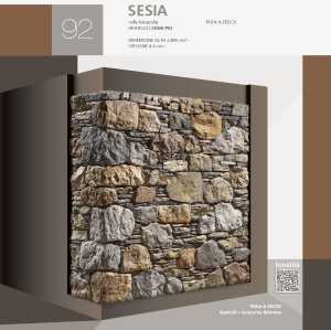 Stone cladding with a spontaneous profile Sesia Geopietra